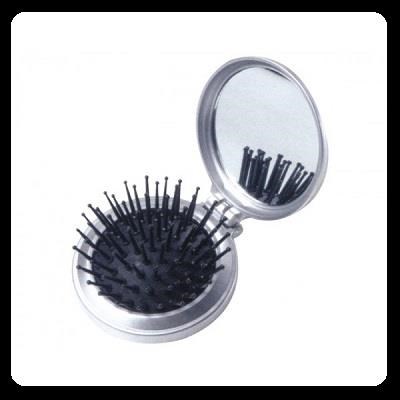 Spazzolina richiudibile tonda con specchio