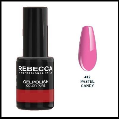 REBECCA soak off gel polish 5 ml - 412 / pastel candy