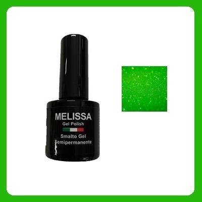 MELISSA gel polish 7 ml - col. 134 / fluo green glitter