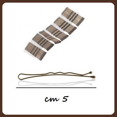 Ferretti ondulati castano - blister 72 pz Ferretti ondulati castano - blister 72 pz