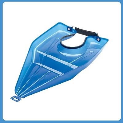 Lavatesta portatile con collare - blu